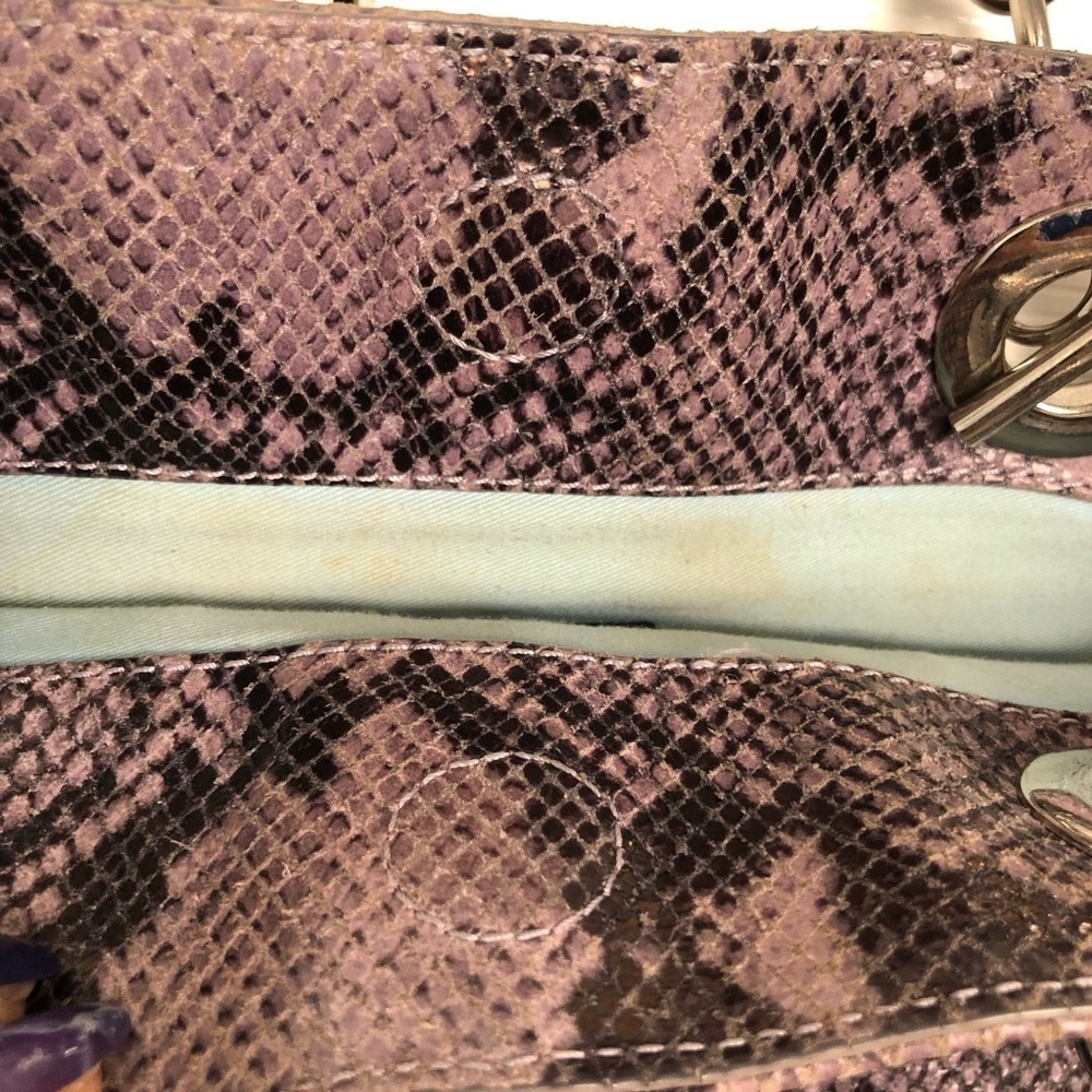 Cynthia Rowley Python Pattern Leather Tote OS - Picture 12 of 15